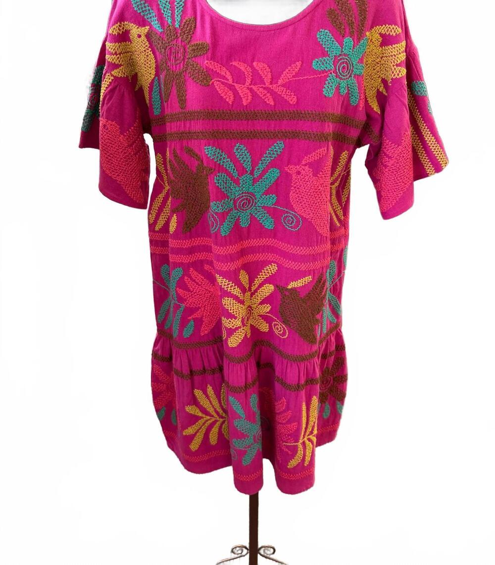 NEW IVY JANE women's loralee floral knit dress in hot pink